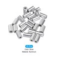 thumbnail image 3 of Unique Bargains 1/16' 1.5mm Aluminum Crimping Loop Sleeve Single Round Ferrule for Wire Rope Cable Line End, Silver 25 Pack, 3 of 5