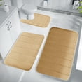 thumbnail image 2 of Bigersell Foam Mat Clearance Soft Absorbent Bathroom Rugs Non Slip Bath Rug Runner for Shower Bathroom Floors Bath Mats, Non Slip Memory Foam Bathroom Rugs Large Bathroom Rugs Khaki, 2 of 8