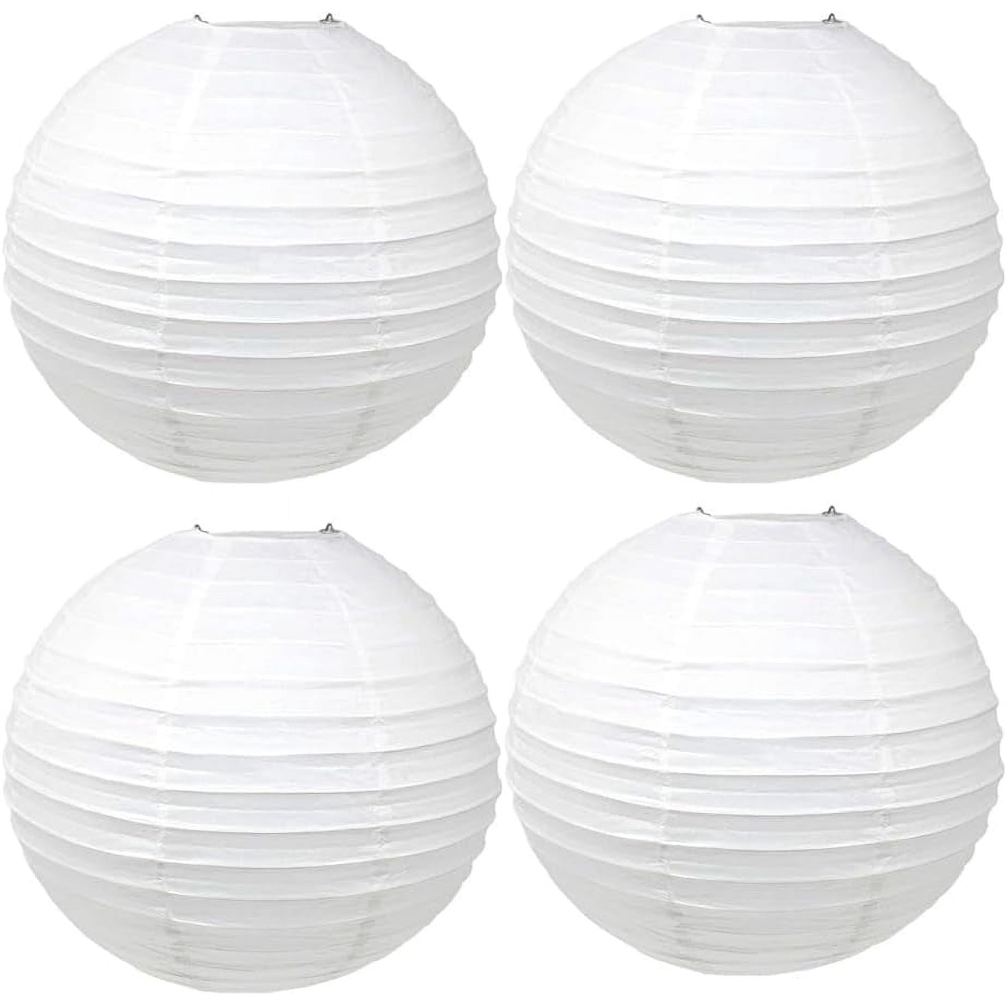 Minzimin 4pcs Paper Lanterns Paper Lamp Shade Chinese Japanese Hanging Paper Lantern For Home, Party, Wedding, Christmas Decorations