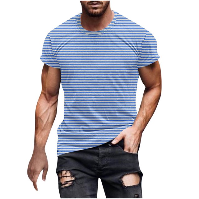 Birdeem Chemises pour Hommes Nouvelle Mode Décontractée T-Shirt Imprimé Sport Manches Courtes Col Rond Blouses Chemises
