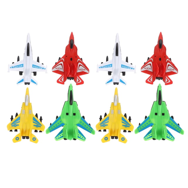 8 Pcs Jouets d'Avion Simulation Jouets de Chasseur Enfants Jouets de Modèle d'Avion Amusants