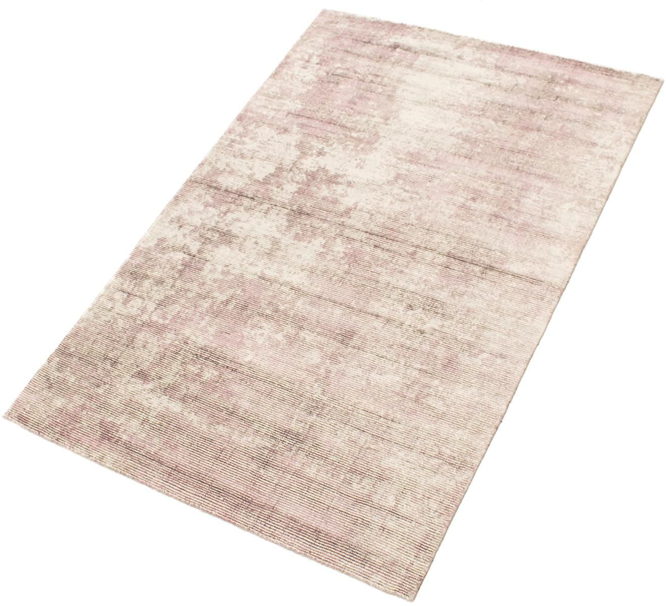 ECARPETGALLERY 5'0" x 7'7"  Stripes Galleria Hand-knotted Area Rug for Living Room, Dining Room and Bedroom in Grey