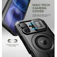 thumbnail image 4 of Dexnor for iPhone 16 Case with Slide Camera Cover & Adjustable Kickstand & Built-in Screen Protector,Compatible with MagSafe Shockproof Bumper Cases Heavy-Duty Magnetic Protective Cover, Black, 4 of 8