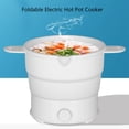 thumbnail image 3 of Foldable Electric Hot Pot, 1.2L  Silicone Cookerware Boiling Water Steamer Travel Foldable Electric Pot For Camping, 3 of 8