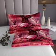 thumbnail image 3 of Erosebridal Ensemble de Couvre-Lit Axolotl Dessin Animé Simple pour Filles, Ensemble de Lit Floral Rose Rouge, 2 Pcs, Léger, 3 of 5