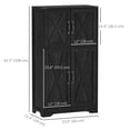 thumbnail image 3 of HOMCOM Armoire de Garde-Manger de Cuisine Armoire de Rangement de Garde-Manger avec Portes de Grange Noir, 3 of 10