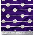 thumbnail image 1 of Soimoi Purple Rayon Crepe Fabric Dot & Stripe Print Fabric by Yard 46 Inch Wide, 1 of 5