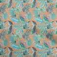 thumbnail image 1 of oneOone Georgette Viscose Peach Fabric Tropical Leaf Sewing Craft Projects Fabric Prints By Yard 42 Inch Wide, 1 of 5