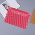 thumbnail image 1 of IROINID File Bag,Document Organizer,Reusable File Folders File Bags Document Holder,Thickened A4 Transparent Document Bag Waterproof Buckle Bag Label Plastic Archive Bag Data Bag, 1 of 5
