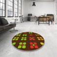 thumbnail image 4 of Ahgly Company Machine Washable Indoor Rectangle Transitional Dark Yellow Green Area Rugs, 6' x 9', 4 of 7
