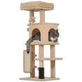 thumbnail image 1 of PawHut 41 Inch Cat Tree with Scratching Posts, Cat Bed, Condo, Beige, 1 of 10