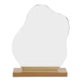 thumbnail image 1 of Desktop Makeup Mirror, Aesthetic Durable Portable Lightweight Acrylic Makeup Mirror Easy Installation Exquisite With Wooden Base For Home, 1 of 8