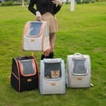 thumbnail image 1 of Cat Pet Puppies Backpack Transparent Hiking Walking Ventilation Cat Window Collapsible Outdoor White, 1 of 8
