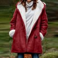 thumbnail image 1 of PVCS Womens Warm Faux Coat Jacket Winter Button Solid Long Sleeve Outerwear, 1 of 5