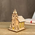 thumbnail image 5 of Light-Up Handmade Wooden Christmas Village Houses For Crafts, 5 of 5