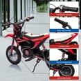 thumbnail image 1 of EDTara 24V Ride on Motorcycle for Kids,13.6MPH Fast Speed Electric Battery-Powered Off-Road Motocross with 250W Strong Motor, Chain-Driven,Leather Seat,Disc Brake,Air-Filled Tires, 1 of 8