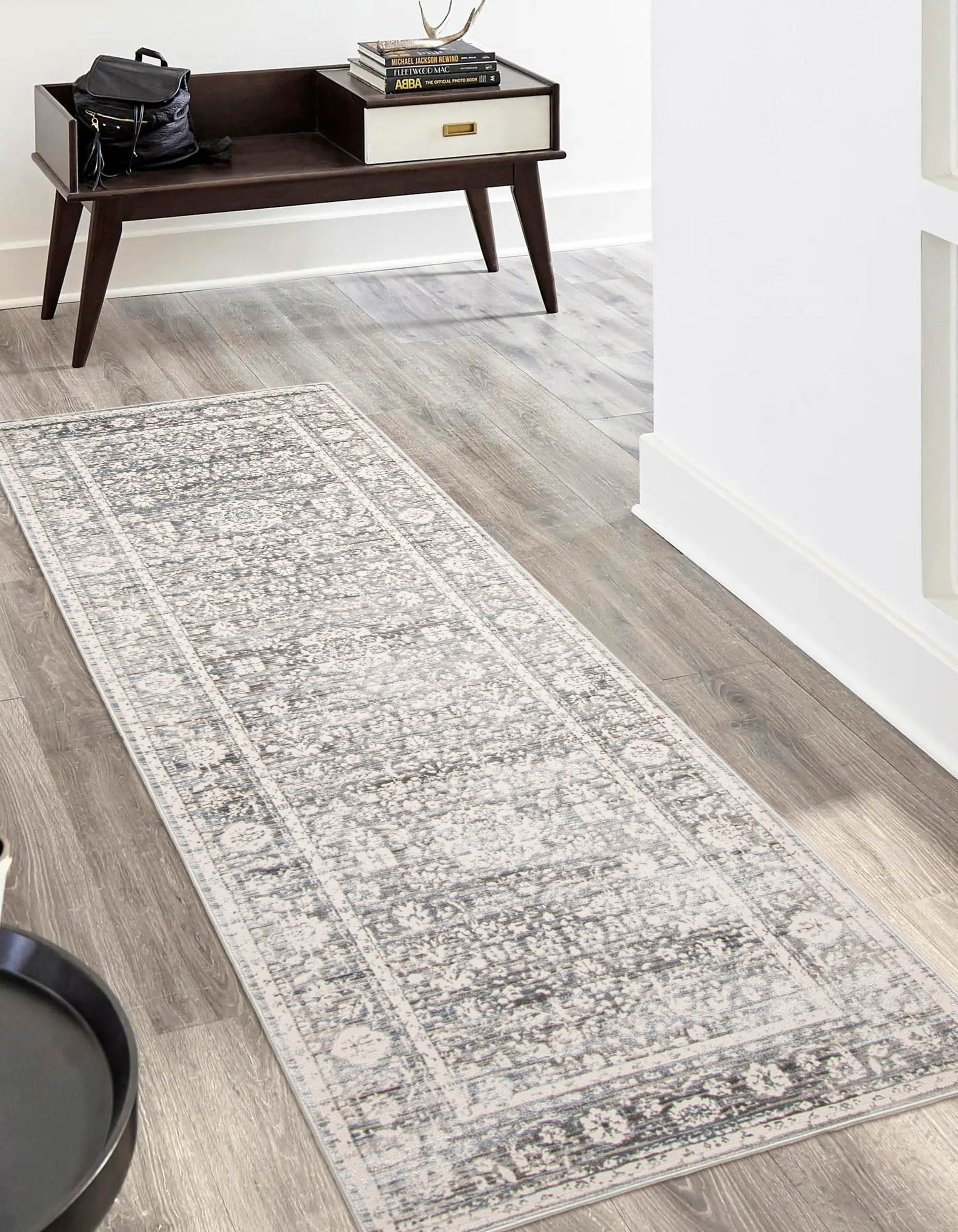 ECARPET Layla Cream, Grey Rug
