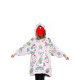 thumbnail image 3 of goowrom Family Cartoon Digital Printing Lamb Wool Warm Hooded Blanket, 3 of 9