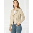 thumbnail image 3 of INSPIRE CHIC Veste de Moto Biker Zippée à Manches Longues en Faux Suède pour Juniors, 3 of 6