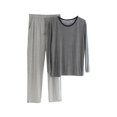 thumbnail image 2 of RKSTN Ensemble de Pyjama pour Homme Ensembles de Pyjamas à la Mode Automne Détente Col Rond Manches Longues Chandail Ensembles de Pjs Confortable 2 Pcs Décontracté Tenue d'Intérieur d'Hiver, 2 of 3