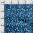 thumbnail image 2 of oneOone Viscose Chiffon Medium Blue Fabric Abstracts Craft Projects Decor Fabric Printed By The Yard 42 Inch Wide, 2 of 5