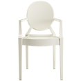 thumbnail image 2 of Modway Casper 18.5" Modern Plastic Dining Armchair, White Finish, 2 of 5