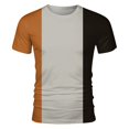 thumbnail image 2 of BOBOGOJP Mens T-Shirt à Manches Courtes T Shirts Coupe Ajustée à Manches Courtes Col Rond T-Shirt (Orange,TTG), 2 of 4
