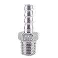 thumbnail image 1 of Ccdes Adaptateur de Queue de Tuyau, Acier Inoxydable SS304 Tuyau de Filetage Mâle Raccord de Queue de Tuyau de Barbillon BSP 1/8 3/4, Connecteur de Tuyau de Barbillon, 1 of 3
