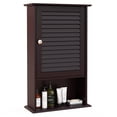 thumbnail image 1 of Gymax Armoire de Rangement Murale pour Salle de Bain à Porte Simple avec Tablette à Hauteur Réglable, 1 of 10