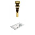 thumbnail image 1 of American Imaginations 24.16-in. W 1 Hole Ceramic Top Set In White Color - Overflow Drain Incl. AI-30558, 1 of 9