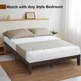 thumbnail image 2 of Giantex 14" Solid Wood Platform Bed Frame, Mattress Foundation, No Box Spring Needed, Easy Assembly, Espresso, 2 of 9