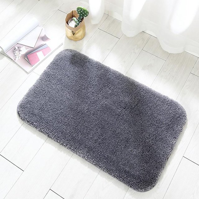 Agiferg Thickened Bathroom Floor Mat Machine Washable Bathroom Absorbent Non-slip Mat