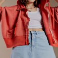 thumbnail image 2 of Women‘s Loose Hoodies Solid Color Long Sleeve Teen Girl Fall Jacket, 2 of 8