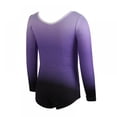 thumbnail image 3 of Greyghost Children Kids Girls Long Sleeve Leotards, Bright Color Patterned Gradient Ballet Practice Dance Wear Costumes, Athletic Gymnastics Bright Color Body Suits, 3 of 19