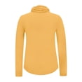 thumbnail image 4 of BiZtdJrK Womens Long Sleeve Rash Guard Hiking Tops with Mask Summer Lightweight Beach Sun Protection Shirts Vacation Outfits Yellow XL Spring Savings, 4 of 6