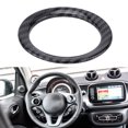 thumbnail image 3 of Steering Wheel Emblem Trim, Steering Wheel Emblem  Carbon Fiber Style Interior Styling  for Car Replacement for Smart Fortwo Forfour 453 2015-2021, 3 of 8