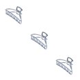 thumbnail image 1 of maskred Fashion Claw Clips Large Simple Style Handy Simple Style Sturdy Exquisite Accessories Barrettes for Women White/Arc 3Set, 1 of 6