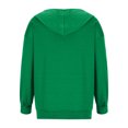 thumbnail image 5 of PEZHADA Économies d'Automne Chandail à Capuchon à Fermeture à Glissière Décontracté pour Femme, Veste Ouverte à l'Avant, Coupe Ample, Manteau à Manches Longues avec Cordon, Chandail à Capuchon avec Poche, Vert, 5 of 5