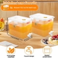 thumbnail image 2 of 2.5G Home Plastic Beverage Dispenser, Refrigerator Water Pitcher Leakage Proof Drink Container, Water Filter for Fridge, Storage Organization for Hot/Cold Lemonade Juice Beverage Jar Ice Tea Kettle, 2 of 5