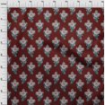 thumbnail image 3 of oneOone Polyester Lycra Fabric Leaves & Floral Block Print Sewing Fabric BTY 56 Inch Wide, 3 of 4