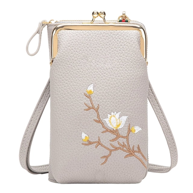Tyidzon Women Sling -Body Wallet With Mobile Cell Phone Small Crossbody Purses For Women