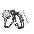 thumbnail image 2 of Riforla 3pcs Diamond Rings Set Womens Zircon Stacking Rings Promise Ring Fashion Wedding Rings Bridal Rings Womens Jewelry Gold 7, 2 of 4