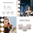 thumbnail image 2 of Zootealy Trousse de Lumières Miroir à DEL pour Coiffeuse avec 10 Ampoules, 10 Niveaux de Luminosité Réglables et 3 Modes d'Éclairage, Guirlande Lumineuse Miroir USB pour Table de Maquillage, 2 of 5