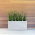 thumbnail image 2 of Veradek Block Series Jardinière Longue Moyenne en Plastique - Blanc, 2 of 5