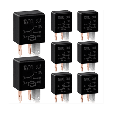 5 Pin Relay 12V 30A Relay Multi Automotive Relay Car Heavy Duty Relay for Car Motor Replacement Accessories ,8 PCS