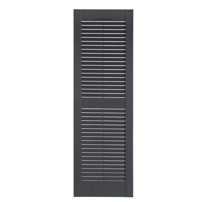 Premier Louver Exterior Decorative Shutter, Dark Gray - 15 x 43 in.