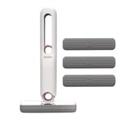 Renjiang Portable Mini Mop, Mini Portable Mop, Self Squeeze Mini Mop, Mini Squeeze Mop, Mini Mop for Small Spaces (1Handle+3 Sponge Heads)