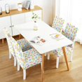 thumbnail image 3 of Happy Easter Dining Chair Covers Set of 6,Green Pink Blue Bunny Rabbits Parsons Chair slipcovers,Kitchen Spring Summer Decor Chair Seat Cover Protectors(Bunny,6 Pack), 3 of 5