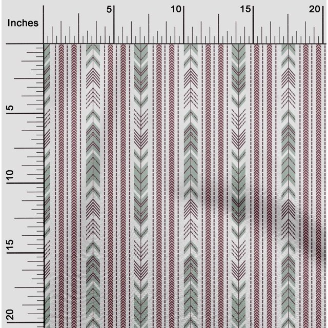 oneOone Polyester Lycra Fabric Arrow & Stripe Geometric Printed Craft Fabric BTY 56 Inch Wide