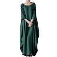 thumbnail image 2 of TIMIFIS Robe en Coton et Lin pour Femme Décontractée Ample Robe d'Été Longue Robe à Manches Courtes Robes Maxi Été Grande Taille Robe de Plage Été, 2 of 3